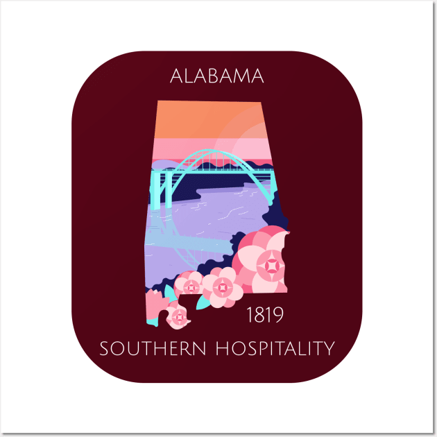 Alabama 1819-Southern Hospitality Wall Art by DiscoverNow